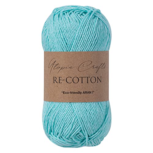 Utopia Crafts Re-Cotton Strickgarn, 100 g (Aqua Blue) von Utopia Crafts