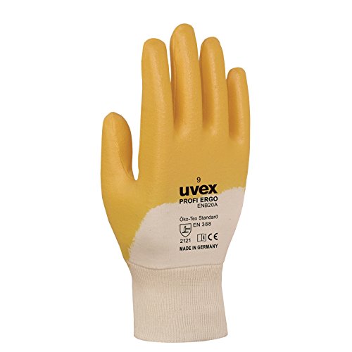 Uvex 60147 7 Profi Ergo enb20 a Sicherheit Handschuh, Größe: 7, Weiß, Orange von uvex