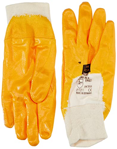 Uvex 60148 7 Profi Ergo enb20 Sicherheit Handschuh, Größe: 7, Weiß, Orange von uvex