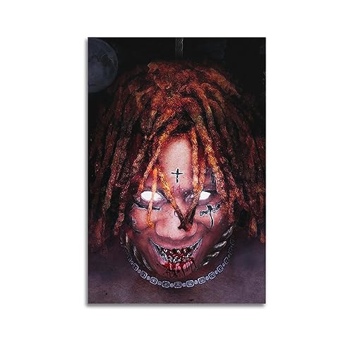 V BY N Trippie Redd 'Monster' Filmposter Vintage Art Cover Raumdekor Ästhetische Schlafzimmer Dekor Leinwand Poster für Schlafzimmer 40 x 60 cm Unrahmen von V BY N