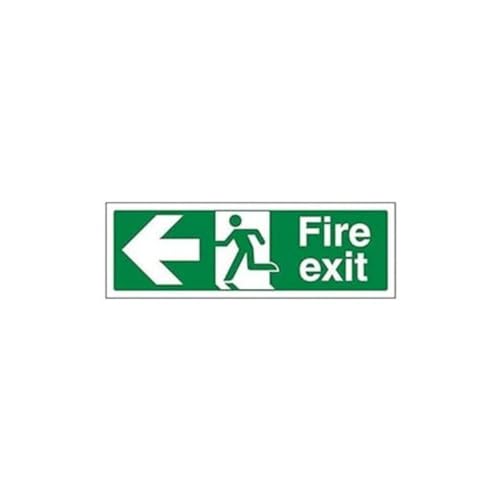 VSafety Schild "Fire Exit Arrow Link", Querformat, 3 Stück, 300mm x 100mm, 3 von V Safety