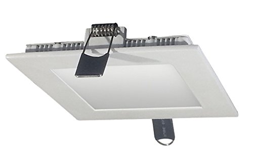 V-TAC 4818 8 W LED Panel Einbauleuchte viereckig - 6000 Kelvin kaltweisses Licht weiss lackierter Rand VT-800 SQ von V-TAC