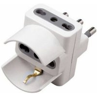 V-tac - Steckdosenleiste mit 2 seitlichen Steckdosen 10/16A 2P+E und einer Frontsteckdose 10/16A 2P+E Bipass + Schuko 16A 2P+E Stecker Weiß von V-TAC