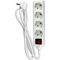 VT-1114-2 Steckdosenleiste 4-fach Schuko 16A eu standard 3680W 1,5m Kabel ein/aus-schalter - sku 8764 - Weiß - V-tac von V-TAC