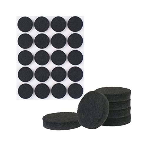 VABNEER 60 Stücke Filzgleiter Selbstklebend Rund, 25mm Schwarz Filz Pads Stühle mit 5mm Dick, Möbelgleiter Bodengleiter Schutz Ihrer Möbel Böden von VABNEER