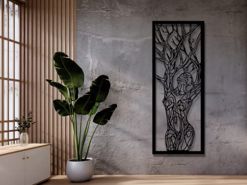 VAILLA aum Wanddeko, Wandbild aus Holz, Wandtatoo, Wand deko in Schwarz Gold, Home Wall Art Dekoration, Wandaufkleber 3D, Moderne, Bilder für Zuhause Büro Schlafzimmer, Wohnzimmer und Küche von VAILLA