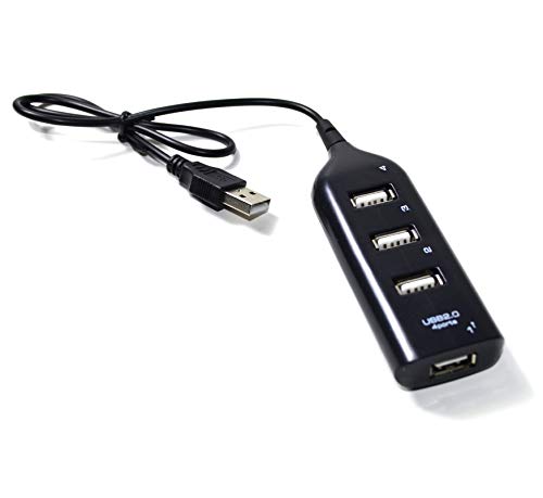 VAKOSS USB 2.0-Hub, 4 Ports Geeignet für Geräte wie Maus, Tastatur, Scanner, Drucker, Netzwerkkamera, PDA und andere Geräte mit USB-Anschlüssen von VAKOSS
