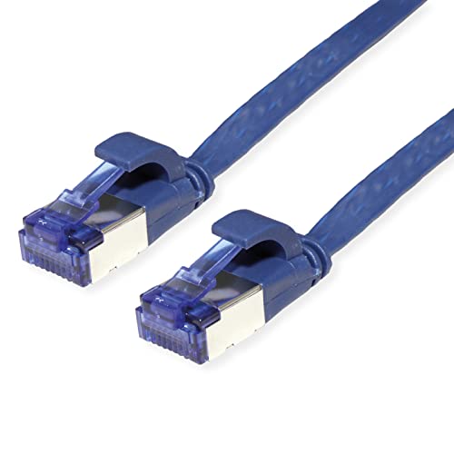 VALUE Patchkabel Kat.6A (Class EA) FTP, extra-flach, blau, 0,5 m von VALUE