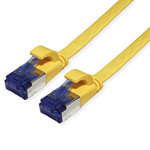 VALUE Patchkabel Kat.6A (Class EA) FTP, extra-flach, gelb, 0,5 m von VALUE