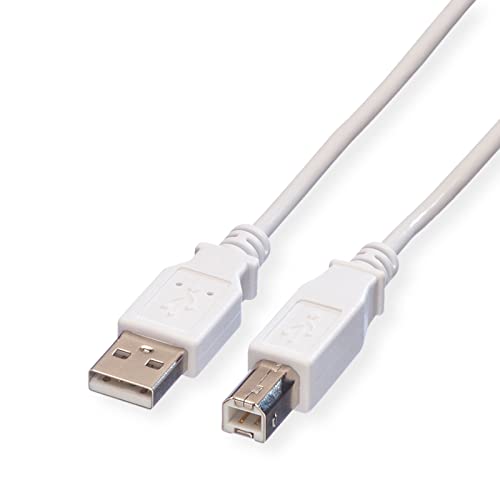VALUE USB 2.0 Kabel, Typ A-B, weiß, 4,5 m von VALUE