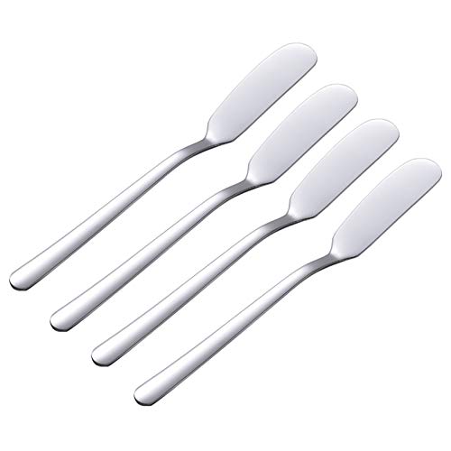 ANRA 4 Stück Buttermesserset Edelstahl Butterstreichmesser Set 16,5 cm, Käsestreuer Set Sandwich Condiment Marmeladenspatel für Küche Restaurant von VANRA