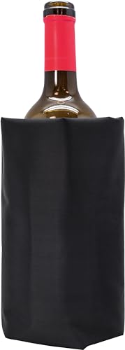 FIE 1202 - Verstellbare Kühltasche für Weinflaschen, elastisch, rutschfest, schwarz von VB VIN BOUQUET