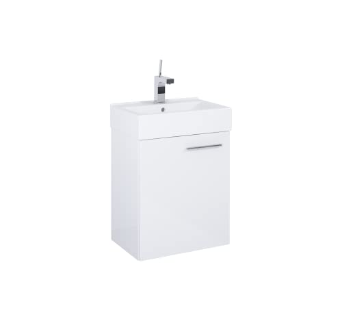 VBChome Badmöbel Set 45 cm Weiß – Waschbecken mit Hängeschrank, Badezimmerschrank mit Waschbeckenunterschrank, Moderner Waschtisch 1-türig, Soft-Close, Platzsparend, Elegant für kleines Badezimmer VBChome Badmöbel Set 45 cm Weiß – Waschbecken mit Hängeschrank, Badezimmerschrank mit Waschbeckenunterschrank, Moderner Waschtisch 1-türig, Soft-Close, Platzsparend, Elegant für kleines Badezimmer von VBChome