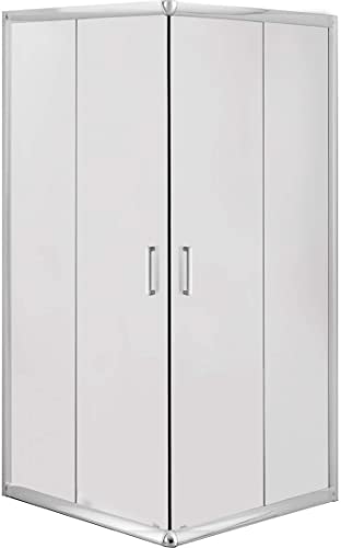 VBChome Duschkabine 90x90 Chrom mit Milchglas Quadrat Eckeinstieg Duschwand Schiebetür Duschabtrennung Sicherheitsglas Dusche Duschtrennwand Modern Elegante Hohe Qualität VBChome Duschkabine 90x90 Chrom mit Milchglas Quadrat Eckeinstieg Duschwand Schiebetür Duschabtrennung Sicherheitsglas Dusche Duschtrennwand Modern Elegante Hohe Qualität von VBChome