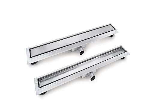 VBChome Duschrinne 80 cm Ablauf Bodenablauf Edelstahl befliesbar Selbstreinigender Siphon mit Geruchsstop mit Haarsieb 50-120 cm Ablaufrinne für Badezimmer Duschablauf sehr flach Komplettset VBChome Duschrinne 80 cm Ablauf Bodenablauf Edelstahl befliesbar Selbstreinigender Siphon mit Geruchsstop mit Haarsieb 50-120 cm Ablaufrinne für Badezimmer Duschablauf sehr flach Komplettset von VBChome