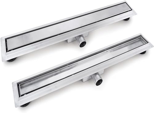 VBChome Duschrinne 90 cm Edelstahl Doppelseitige Ablauf Bodenablauf Selbstreinigender Siphon mit Geruchsstop für Badezimmer Duschablauf sehr flach Komplettset VBChome Duschrinne 90 cm Edelstahl Doppelseitige Ablauf Bodenablauf Selbstreinigender Siphon mit Geruchsstop für Badezimmer Duschablauf sehr flach Komplettset von VBChome