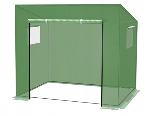 VBChome Gartentunnel 80 x 200 x 170 cm Grün Folientunnel Stabiler Rahmen Rolltüren und Fenster Gartengewächshaus Anbau von Gemüse und Obst Befestigungsset von VBChome