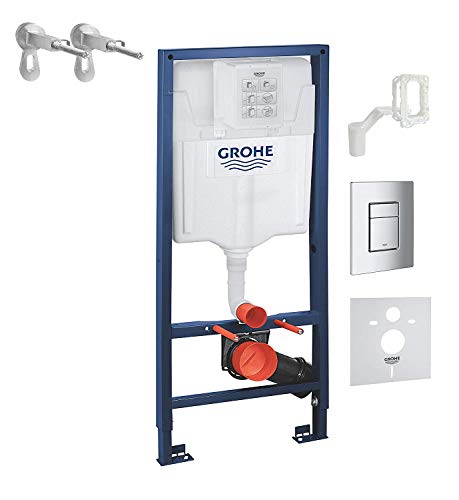 VBChome Grohe 5-in-1 Set für Wand-WC 1,13 m mit Wandhalter Betätigungsplatte Skate Cosmopolitan in chrom VBChome Grohe 5-in-1 Set für Wand-WC 1,13 m mit Wandhalter Betätigungsplatte Skate Cosmopolitan in chrom von VBChome