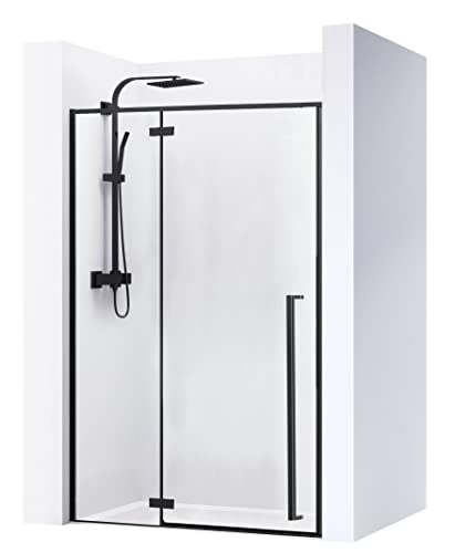 VBChome Schwingtür Dusche 120x195cm Schwarz Aluminiumprofile Duschtüren Duschabtrennung Klarglas Duschwand Duschkabine VBChome Schwingtür Dusche 120x195cm Schwarz Aluminiumprofile Duschtüren Duschabtrennung Klarglas Duschwand Duschkabine von VBChome