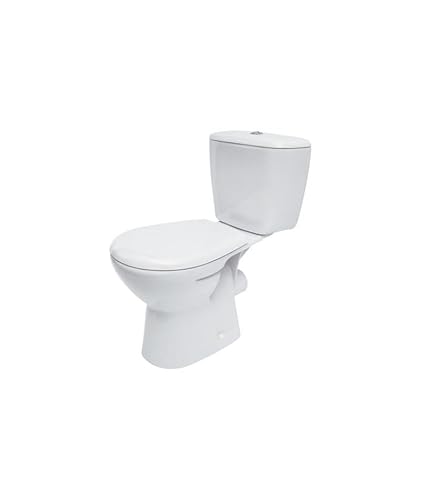 VBChome Stand- WC Toilette Keramik Komplett Set mit Spülkasten WC- Sitz aus Duroplast für waagerechten Abgang Wasseranschluss VBChome Stand- WC Toilette Keramik Komplett Set mit Spülkasten WC- Sitz aus Duroplast für waagerechten Abgang Wasseranschluss von VBChome