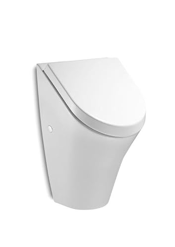 VBChome Urinal Zulauf von Hinten Weiß Deckel mit Absenkautomatik Soft Close Modern Hochwertig Keramik Pinkelbecken Pissoir Wandurinal Wandpissoir Urinal mit Deckel von VBChome