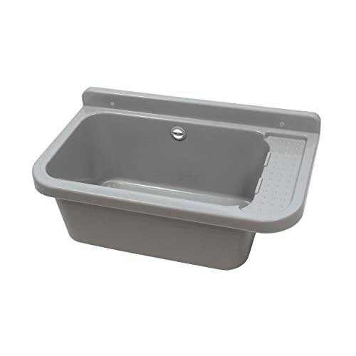Waschbecken Ausgussbecken 50 cm x 34 cm x 21 cm Spülbecken Waschtrog mit Überlauf Waschbecken für Gewerbe Waschraum Garten Seifenspender Armatur Atut inkl. Ablaufgranitur (Waschtrog) Waschbecken Ausgussbecken 50 cm x 34 cm x 21 cm Spülbecken Waschtrog mit Überlauf Waschbecken für Gewerbe Waschraum Garten Seifenspender Armatur Atut inkl. Ablaufgranitur (Waschtrog) von VBChome
