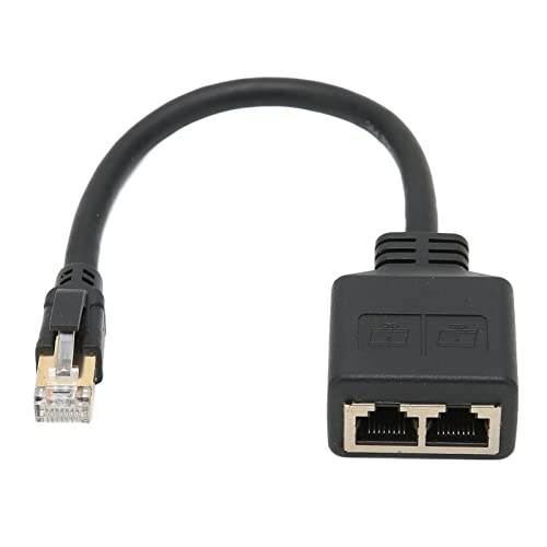 VBESTLIFE Ethernet-Splitterkabel RJ45-Netzwerkadapter, 1 Stecker auf 2 Buchse LAN-Internetkabeladapter Kompatibel mit Cat5-, Cat5e-, Cat6-, Cat7-Netzwerkkabel von VBESTLIFE