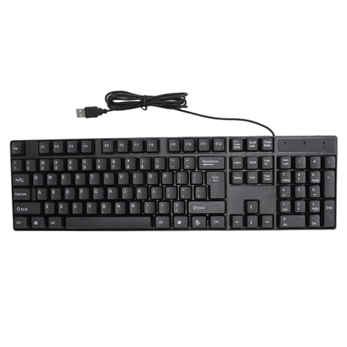 VBESTLIFE Tastatur in Minderheitensprache, 104 Tasten Gaming Office USB-Tastatur mit Kabel, Ergonomisches Design, Tastatur in Spanischer, Russischer, Französischer und Englischer Sprache von VBESTLIFE