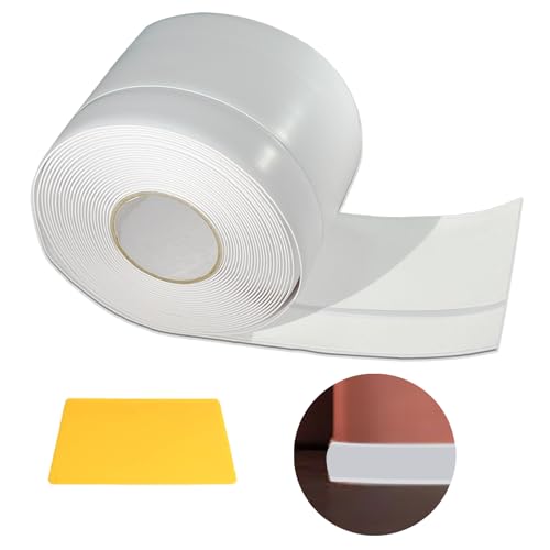 VCANIVR Weichsockelleiste Selbstklebend 6M, 50x20 mm PVC, Wasserfest, Weiß, Flexibel für Küche und Bad, Selbstklebend, Einfache Montage VCANIVR Weichsockelleiste Selbstklebend 6M, 50x20 mm PVC, Wasserfest, Weiß, Flexibel für Küche und Bad, Selbstklebend, Einfache Montage von VCANIVR