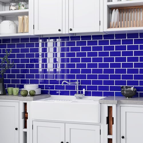 VEELIKE 6 Stück Fliesenaufkleber Küche Königsblau Klebefliesen Bad Blau Fliesenfolie Küche Küchenrückwand Aelbstklebend Wandfliesen Badezimmer Wasserfest Küchenfliesen 30.5cm × 30.5cm VEELIKE 6 Stück Fliesenaufkleber Küche Königsblau Klebefliesen Bad Blau Fliesenfolie Küche Küchenrückwand Aelbstklebend Wandfliesen Badezimmer Wasserfest Küchenfliesen 30.5cm × 30.5cm von VEELIKE