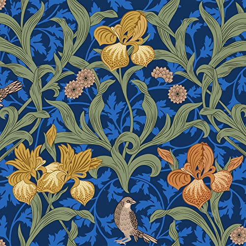 VEELIKE Blumentapete Blau 44.5cm×900cm Vintage Tapete Floral Klebefolie Möbel Fototapete Schlafzimmer Romantik Möbelfolie Selbstklebend Tapeten Wohnzimmer Muster Wandtapete Badezimmer Wasserfest VEELIKE Blumentapete Blau 44.5cm×900cm Vintage Tapete Floral Klebefolie Möbel Fototapete Schlafzimmer Romantik Möbelfolie Selbstklebend Tapeten Wohnzimmer Muster Wandtapete Badezimmer Wasserfest von VEELIKE