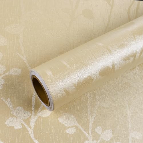 VEELIKE Klebefolie Beige Tapete Blätter Vintage Blumentapete Möbelfolie Selbstklebend Folie für Möbel Küchentapete Wand Abwaschbar Wandtapete Esszimmer Tapeten Wohnzimmer Schlafzimmer 40cmx300cm VEELIKE Klebefolie Beige Tapete Blätter Vintage Blumentapete Möbelfolie Selbstklebend Folie für Möbel Küchentapete Wand Abwaschbar Wandtapete Esszimmer Tapeten Wohnzimmer Schlafzimmer 40cmx300cm von VEELIKE