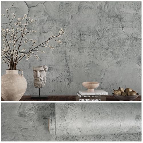 VEELIKE Tapete Betonoptik Grau Klebefolie Betonoptik Rissige Wandtapete Industrial 40 cm x 300 cm Selbstklebende Tapete Vintage Strukturtapete Möbelfolie Küche Wohnzimmer Badezimmer Schlafzimmer VEELIKE Tapete Betonoptik Grau Klebefolie Betonoptik Rissige Wandtapete Industrial 40 cm x 300 cm Selbstklebende Tapete Vintage Strukturtapete Möbelfolie Küche Wohnzimmer Badezimmer Schlafzimmer von VEELIKE