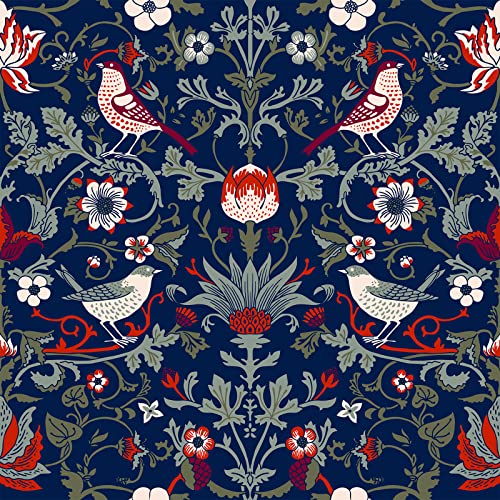 VEELIKE Tapete Blumen Vogel Vintage Möbelfolie Selbstklebend Blumentapete Blau Klebefolie Muster Fototapete Schlafzimmer Romantik Wohnzimmer Wand Dekoration Möbel Küchentapete Abwaschbar 44.5cm×300cm VEELIKE Tapete Blumen Vogel Vintage Möbelfolie Selbstklebend Blumentapete Blau Klebefolie Muster Fototapete Schlafzimmer Romantik Wohnzimmer Wand Dekoration Möbel Küchentapete Abwaschbar 44.5cm×300cm von VEELIKE