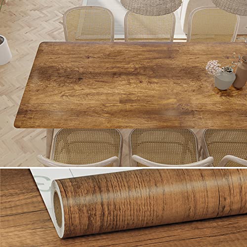 VEELIKE Tapete Holzoptik Braun Klebefolie Holzoptik Aufkleber Holztapete Vintage Holzfolie Selbstklebend Folie für Möbel Wandtapete Badezimmer Wasserfest Möbelfolie für Tische VLE-UCYC 40cm×300cm VEELIKE Tapete Holzoptik Braun Klebefolie Holzoptik Aufkleber Holztapete Vintage Holzfolie Selbstklebend Folie für Möbel Wandtapete Badezimmer Wasserfest Möbelfolie für Tische VLE-UCYC 40cm×300cm von VEELIKE