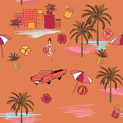 VEELIKE Tapete Insel Orange Selbstklebende Tapete Floral Handgezeichnet Mustertapete Tropische Tapete Sommer Strand Palmen Fototapete Schlafzimmer Orange Dschungel Tapete Kinderzimmer 44.5cm×300cm VEELIKE Tapete Insel Orange Selbstklebende Tapete Floral Handgezeichnet Mustertapete Tropische Tapete Sommer Strand Palmen Fototapete Schlafzimmer Orange Dschungel Tapete Kinderzimmer 44.5cm×300cm von VEELIKE