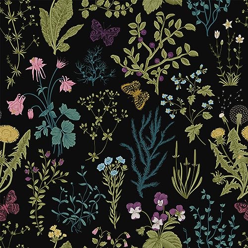 VEELIKE Tapeten Blumen Schwarz Tropische Blätter Fototapete Schlafzimmer Blumentapete Vintage Schmetterling Tapeten Selbstklebend Möbelfolie Muster Klebefolie Möbel Wandtapete Flur 44.5cm x 300cm VEELIKE Tapeten Blumen Schwarz Tropische Blätter Fototapete Schlafzimmer Blumentapete Vintage Schmetterling Tapeten Selbstklebend Möbelfolie Muster Klebefolie Möbel Wandtapete Flur 44.5cm x 300cm von VEELIKE