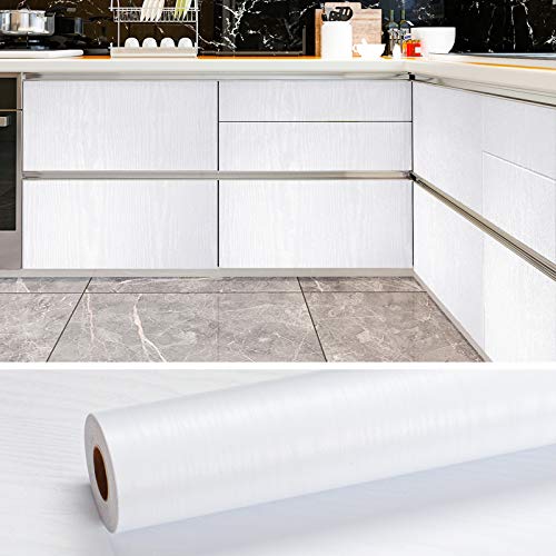 VEELIKE Tapeten Holzoptik Weiß Klebefolie Möbelfolie Modern 40cm x 1800cm Wandtapete Küche Selbstklebende Folie Küchenrückwand Badezimmer Schlafzimmer Wohnzimmer Dekofolie Wandpapier VEELIKE Tapeten Holzoptik Weiß Klebefolie Möbelfolie Modern 40cm x 1800cm Wandtapete Küche Selbstklebende Folie Küchenrückwand Badezimmer Schlafzimmer Wohnzimmer Dekofolie Wandpapier von VEELIKE