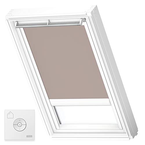 VELUX Original Solar-Verdunkelungsrollo Weiße Seitenschienen, GGU CK02, Hell-Taupe von VELUX