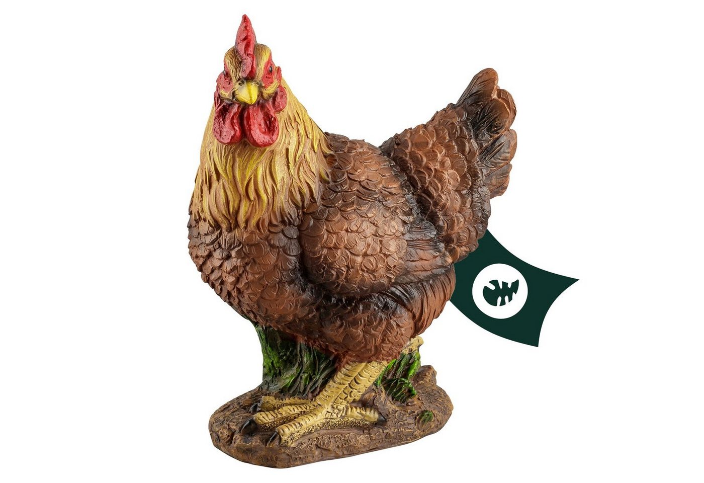 VERDOBA Gartenfigur Hühner, Hähne, Küken Gartenfiguren - wetterfeste Huhn Deko für draußen von VERDOBA