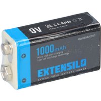 Verschiedene - Akku 9V Block mit Micro-USB-Anschluss 1000mAh von VERSCHIEDENE