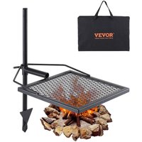 Vevor - Drehspieß Schwenkgrill Stahl 405 x 405 mm, Holzkohlegrill Tragbarer Grillrost Grillgestell 6 kg Belastbarkeit 300 ℃ Freistehend von VEVOR