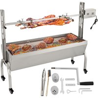 150 Pfund Rotisserie Grillbräter, 40 w bbq kleines Schweinelamm Rotisserie Bräter, 127 cm Edelstahl Holzkohle Spieß Rotisserie Röster Grill für von VEVOR