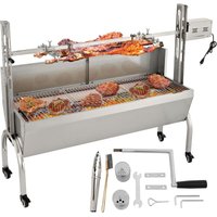 Rotisserie-Grill, Edelstahl, Schweinelamm, Haubenbräter, 127 cm, elektrischer Holzkohlespieß, mit 40-W-Motor und höhenverstellbaren, feststellbaren von VEVOR