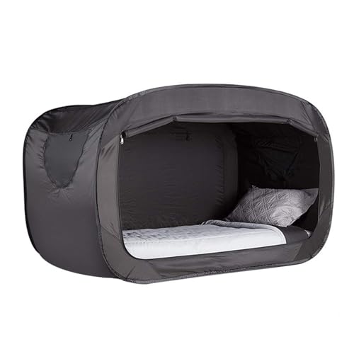 Camping-Pop-Bett-Zelt, Faltbares Outdoor-Pop-Bett-Zelt, Völlig Geschlossenes Design, Privatsphäre, Pop-Bett-Zelt, Schattiges Bett-Zelt für Kinder und Erwachsene (Black) von VGEBY