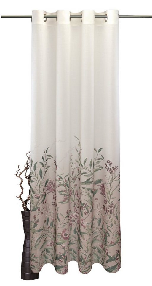 Vorhang Grazia, VHG, Ösen (1 St), halbtransparent, Polyester, Digitaldruck mit Farbverlauf, Breite 145 cm, Aquarellmotive von VHG