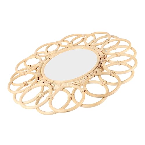 VICASKY Rattan Wandspiegel mit Feinem Vintage Hängespiegel Øxcm Dekoratives Boho Wanddekor für Wohnzimmer Schlafzimmer Kreative Wandgestaltung Eleganter Natur Look VICASKY Rattan Wandspiegel mit Feinem Vintage Hängespiegel Øxcm Dekoratives Boho Wanddekor für Wohnzimmer Schlafzimmer Kreative Wandgestaltung Eleganter Natur Look von VICASKY