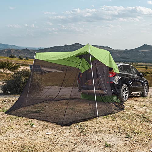 Campingzelt, SUV-Zelt 3–4 Personen Familiencampingzelt, Automarkise SUV Heckklappenzelt mit Regenplane und Tragetasche, universeller Fahrzeug-Sonnenschutz für von VICIYOO