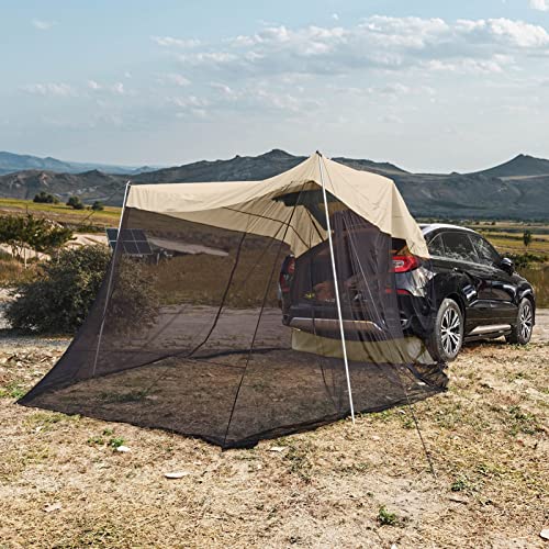 Campingzelt, SUV-Zelt 3–4 Personen Familiencampingzelt, Automarkise SUV Heckklappenzelt mit Regenplane und Tragetasche, universeller Fahrzeug-Sonnenschutz für von VICIYOO
