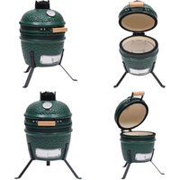 2-in-1 Kamado-Grill Smoker Keramik 56 cm Grün - Räuchergrill - Räuchergrills - Home & Living - Grün von VIDAXL